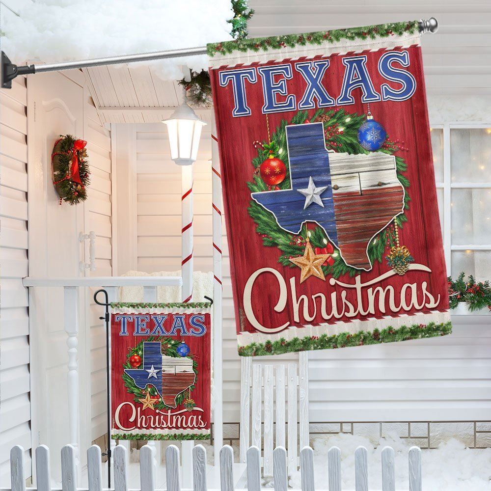 Texas Christmas Flag Merry Christmas Flag, Christmas Garden Flag, Home Decor Accessories, Christmas Outdoor Decor Ideas