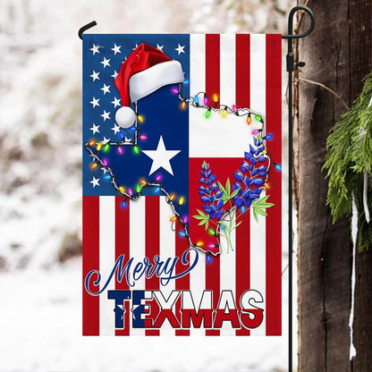 Texas Christmas State Merry Texmas Bluebonnet American Flag, Christmas Garden Flag, Home Decor Accessories, Christmas Outdoor Decor Ideas