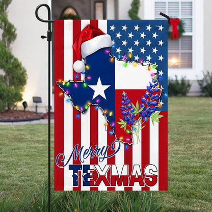 Texas Christmas State Merry Texmas Bluebonnet American Flag, Christmas Garden Flag, Home Decor Accessories, Christmas Outdoor Decor Ideas