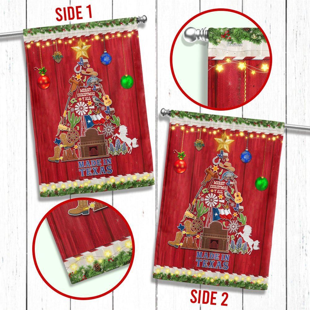 Texas Christmas Tree Merry Christmas Y'all Flag, Christmas Garden Flag, Home Decor Accessories, Christmas Outdoor Decor Ideas