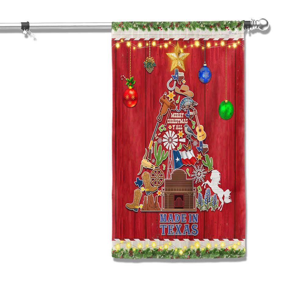Texas Christmas Tree Merry Christmas Y'all Flag, Christmas Garden Flag, Home Decor Accessories, Christmas Outdoor Decor Ideas