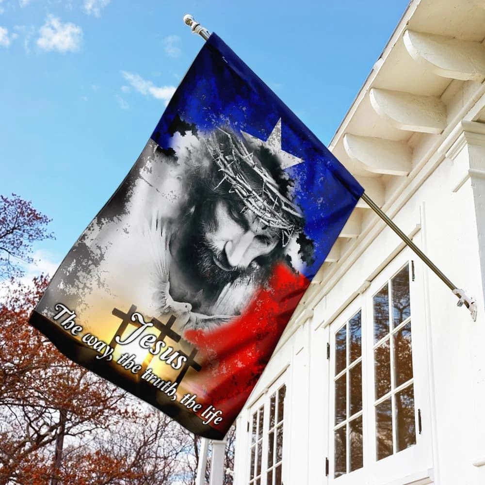 Texas Jesus House Flag, Outdoor Religious Flags, Christian Flag, Scripture Flag, Garden Banner
