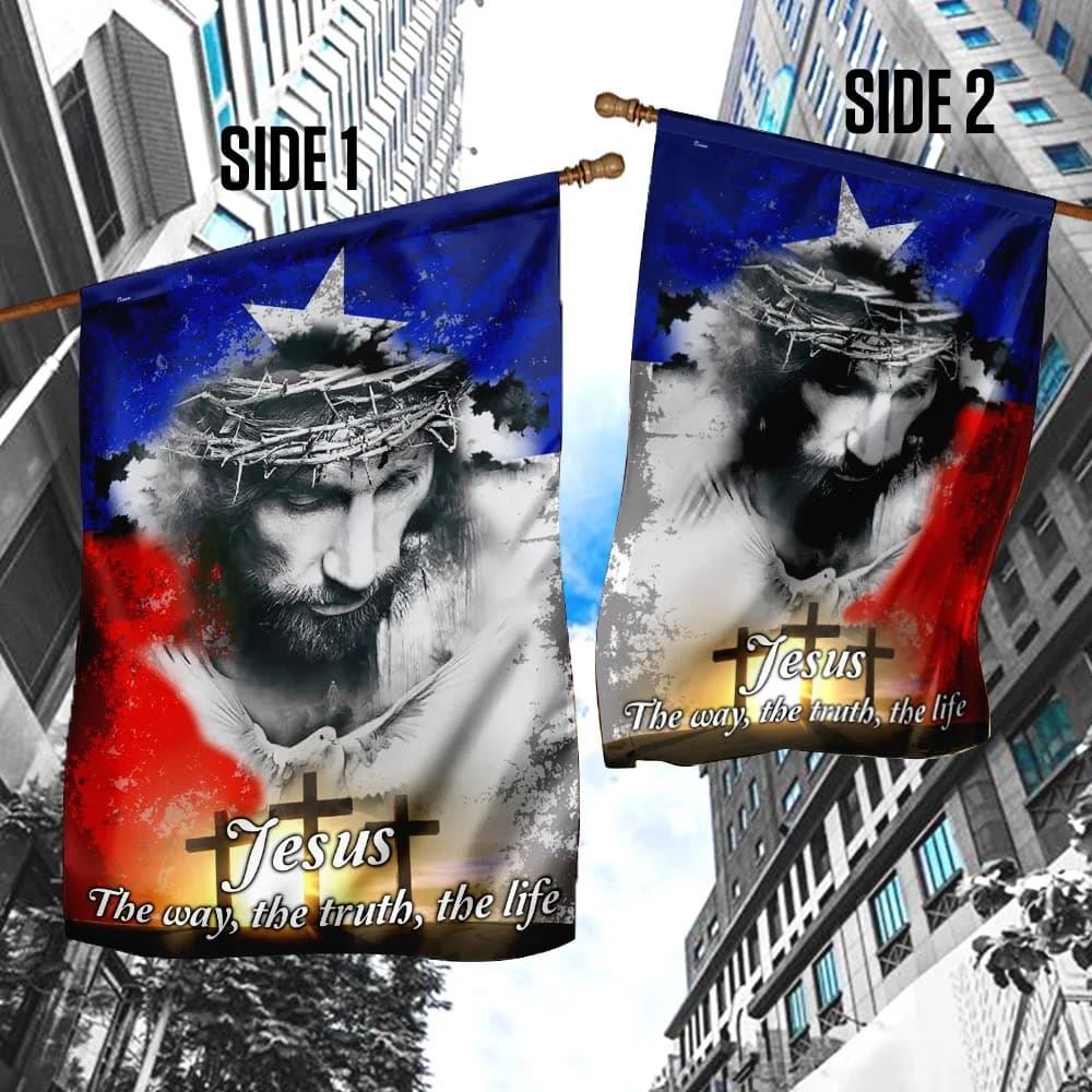 Texas Jesus House Flag, Outdoor Religious Flags, Christian Flag, Scripture Flag, Garden Banner