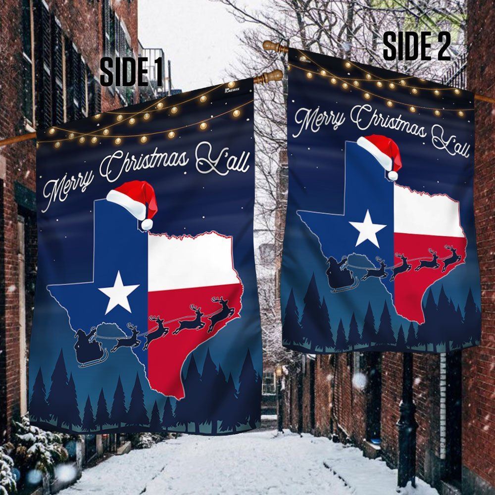 Texas Merry Christmas Y'all Flag, Christmas Garden Flag, Home Decor Accessories, Christmas Outdoor Decor Ideas