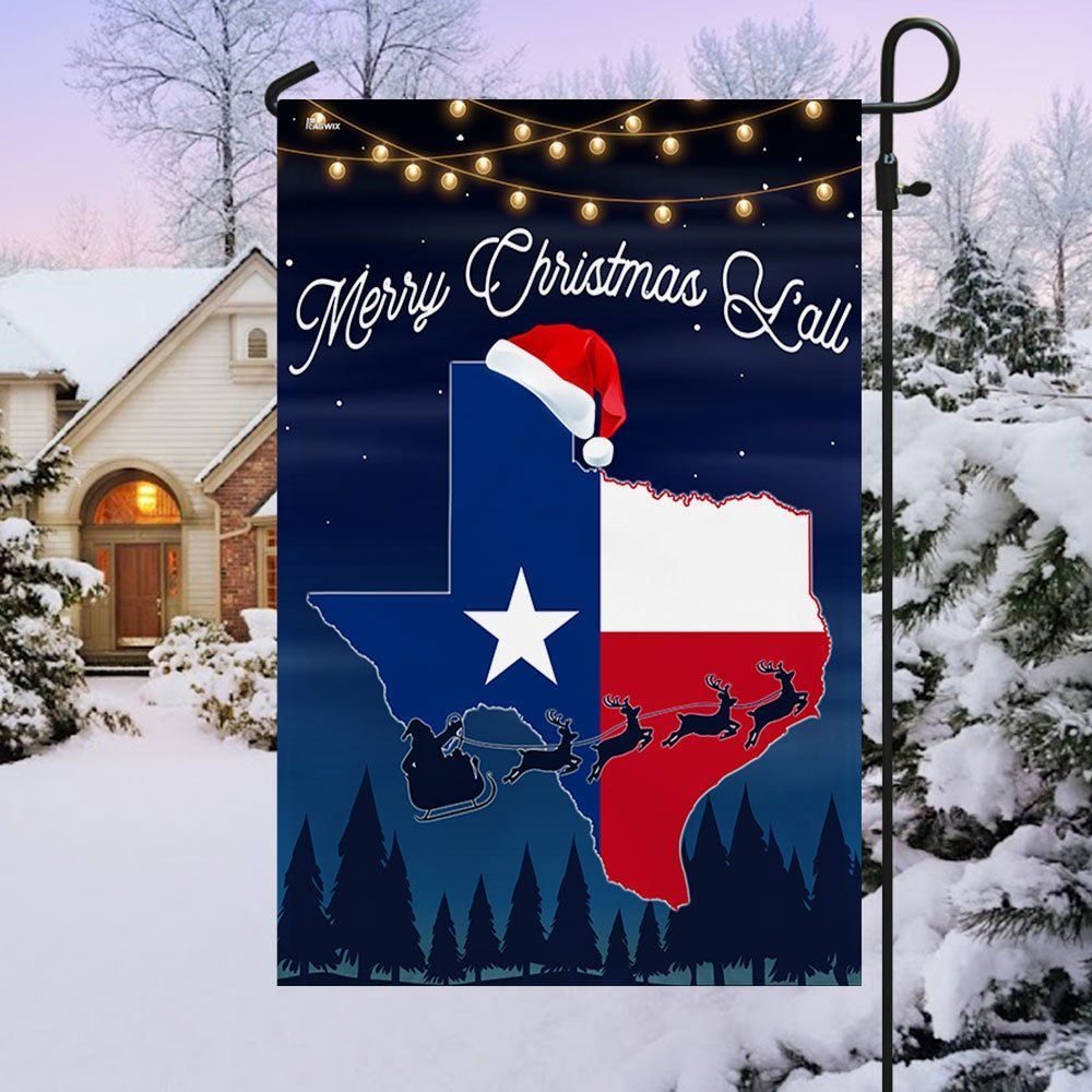 Texas Merry Christmas Y'all Flag, Christmas Garden Flag, Home Decor Accessories, Christmas Outdoor Decor Ideas