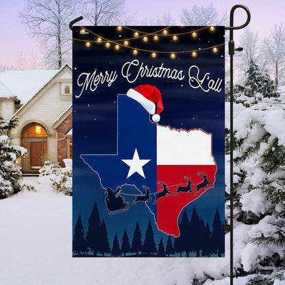 Texas Merry Christmas Y'all Flag, Christmas Garden Flag, Home Decor Accessories, Christmas Outdoor Decor Ideas