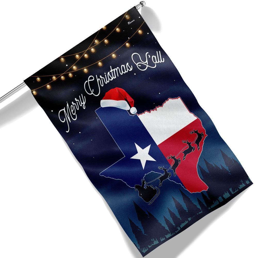Texas Merry Christmas Y'all Flag, Christmas Garden Flag, Home Decor Accessories, Christmas Outdoor Decor Ideas