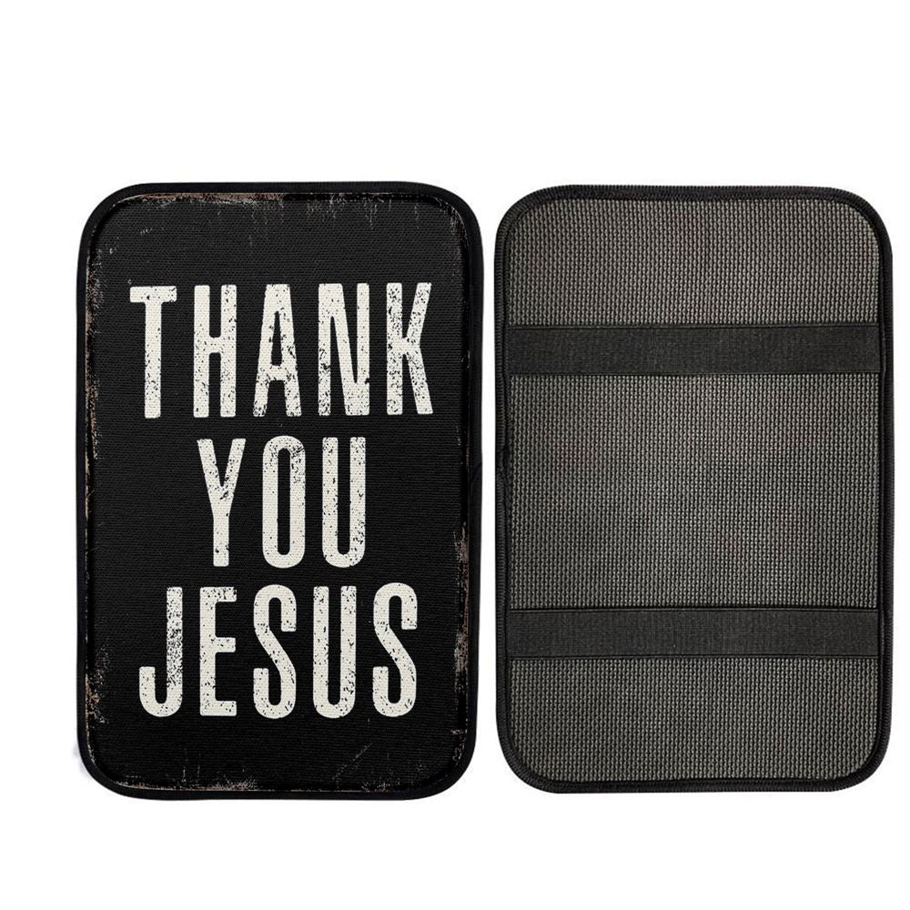 Thank You Jesus Car Center Console Cover, Bible Verse Car Interior Accessories