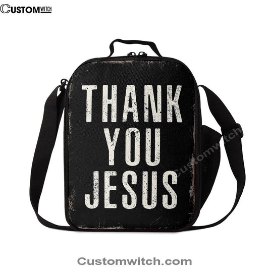 Thank You Jesus Lunch Bag For Men And Women, Spiritual Christian Lunch Box For School, Work