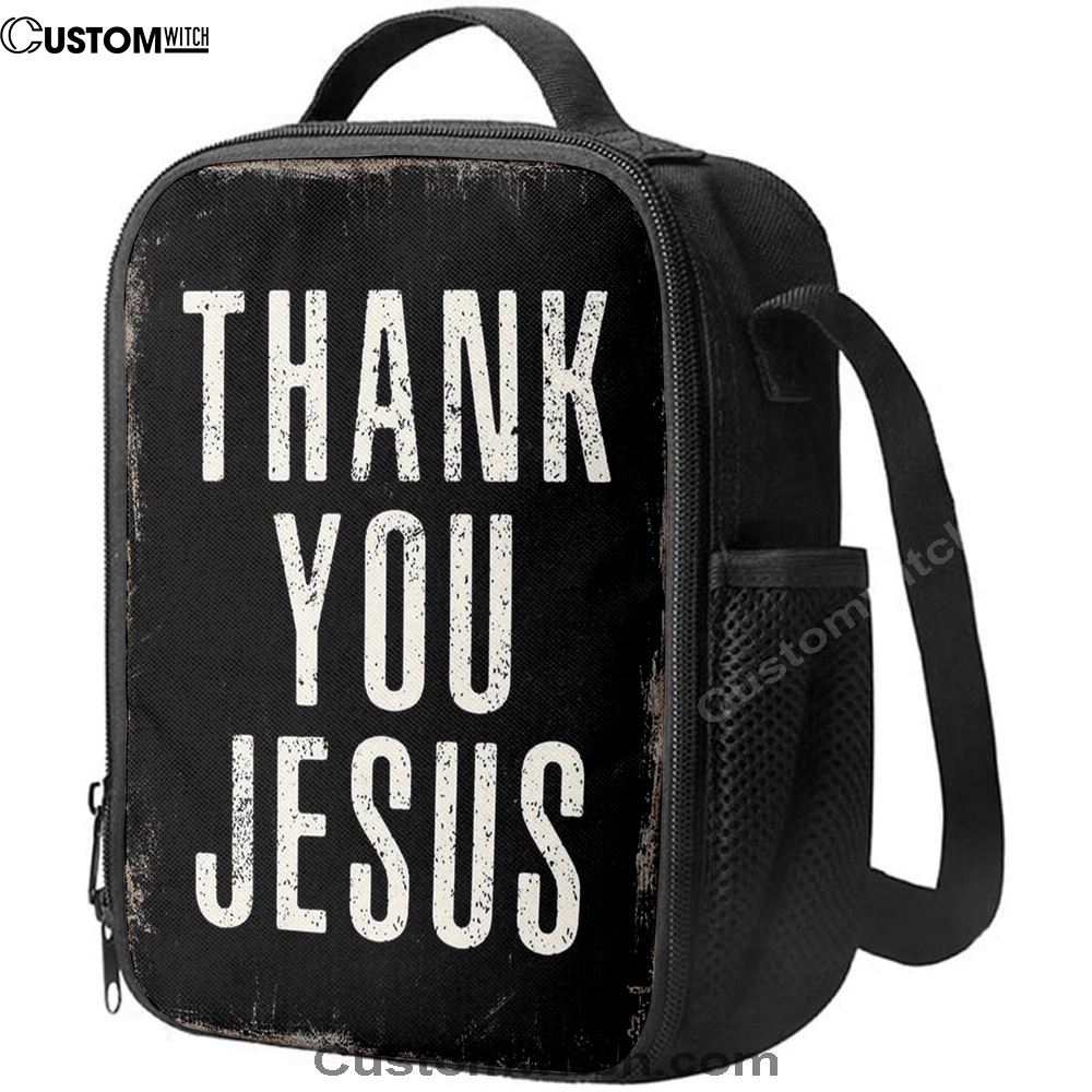 Thank You Jesus Lunch Bag For Men And Women, Spiritual Christian Lunch Box For School, Work