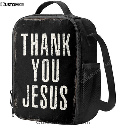 Thank You Jesus Lunch Bag For Men And Women, Spiritual Christian Lunch Box For School, Work