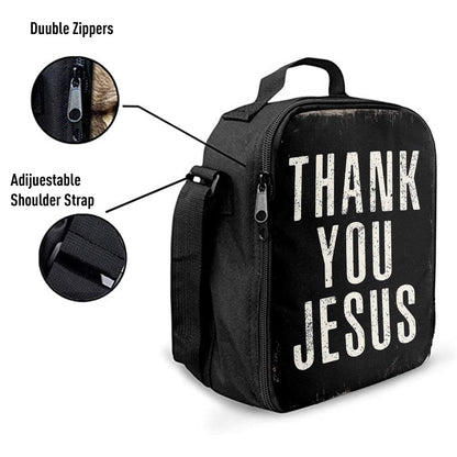 Thank You Jesus Lunch Bag For Men And Women, Spiritual Christian Lunch Box For School, Work