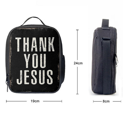 Thank You Jesus Lunch Bag For Men And Women, Spiritual Christian Lunch Box For School, Work