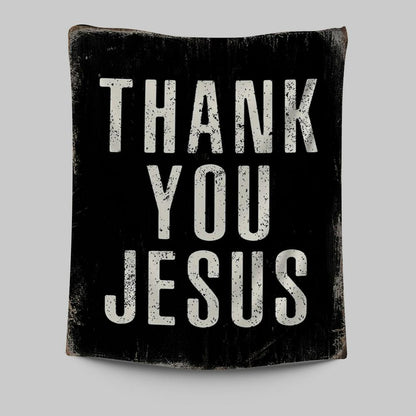 Thank You Jesus Tapestry Wall Art - Christian Tapestries Wall Art Decor
