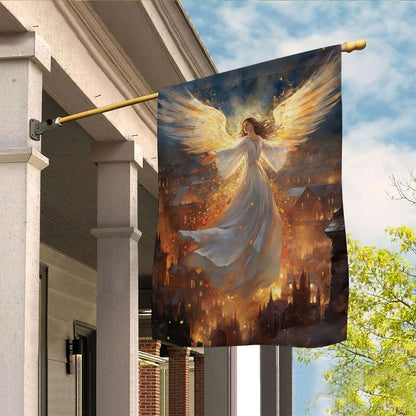 The Angelic Herald Of Noel Flag, Christmas Angel Garden Flag, Christmas Outdoor Decor Ideas