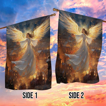 The Angelic Herald Of Noel Flag, Christmas Angel Garden Flag, Christmas Outdoor Decor Ideas