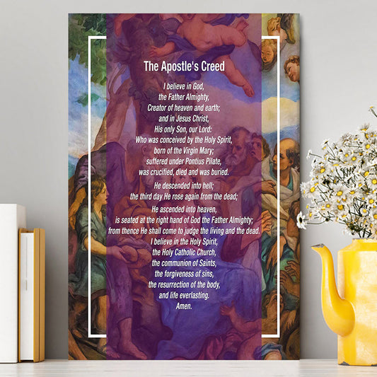 The Apostle's Creed Canvas Prints - Jesus Christ Surrounded By His Apostles - Christian Canvas Wall Art Decor