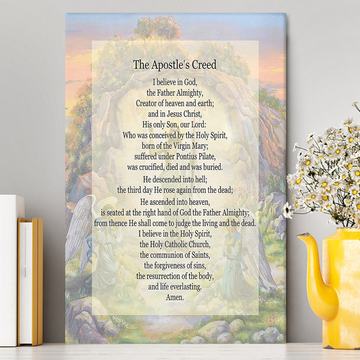 The Apostle's Creed Canvas Wall Art - Christian Canvas Wall Art Decor