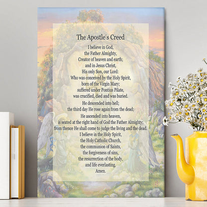 The Apostle's Creed Canvas Wall Art - Christian Canvas Wall Art Decor