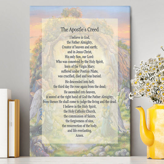 The Apostle's Creed Canvas Wall Art - Christian Canvas Wall Art Decor