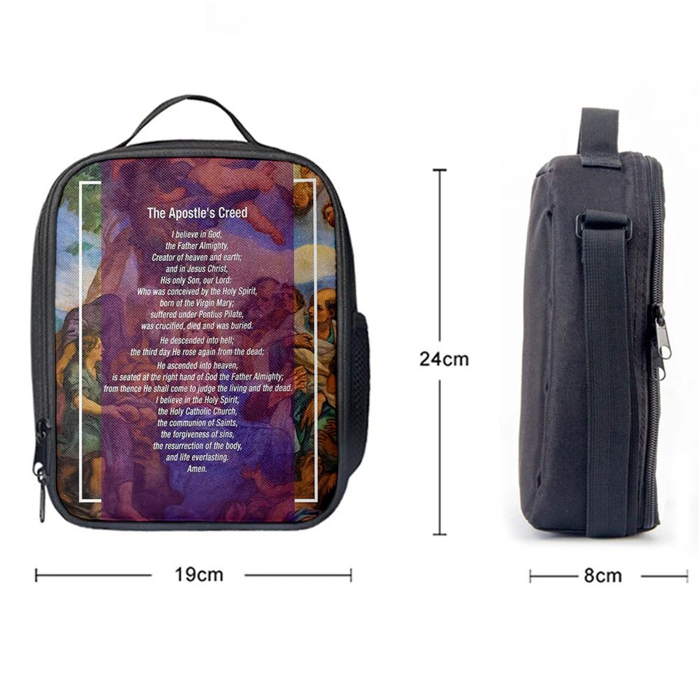 The Apostle's Creed Lunch Bag For Men And Women - Jesus Christ Surrounded By His Apostles, Spiritual Christian Lunch Box For School, Work