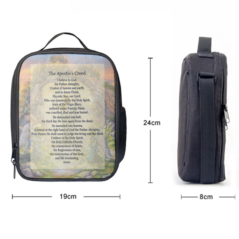 The Apostle's Creed Lunch Bag For Men And Women, Spiritual Christian Lunch Box For School, Work