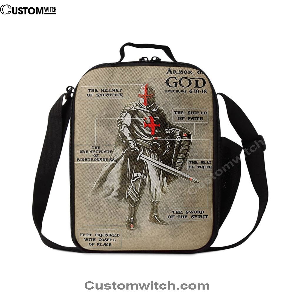 The Armor of God Lunch Bag For Men And Women - Ephesians 610 18 NIV, Spiritual Christian Lunch Box For School, Work