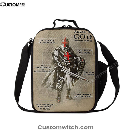 The Armor of God Lunch Bag For Men And Women - Ephesians 610 18 NIV, Spiritual Christian Lunch Box For School, Work