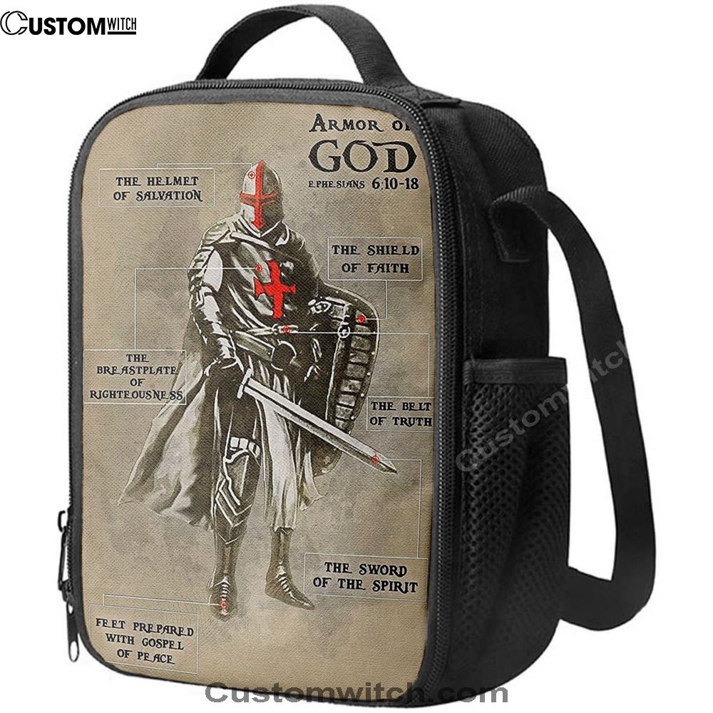 The Armor of God Lunch Bag For Men And Women - Ephesians 610 18 NIV, Spiritual Christian Lunch Box For School, Work