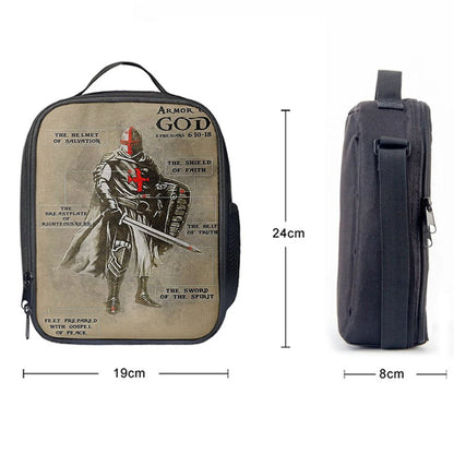 The Armor of God Lunch Bag For Men And Women - Ephesians 610 18 NIV, Spiritual Christian Lunch Box For School, Work