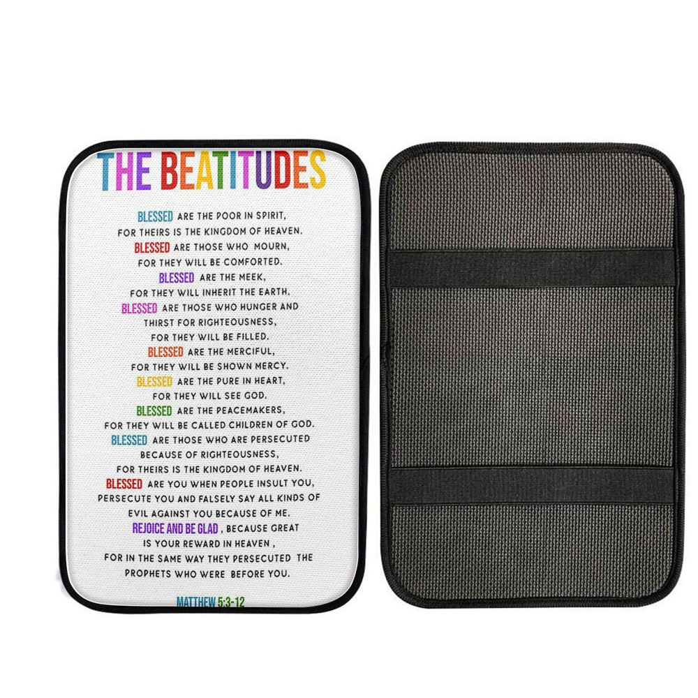 The Beatitudes Car Center Console Cover, Christian Car Interior Accessories