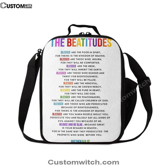 The Beatitudes Lunch Bag For Men And Women, Spiritual Christian Lunch Box For School, Work