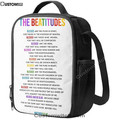 The Beatitudes Lunch Bag For Men And Women, Spiritual Christian Lunch Box For School, Work