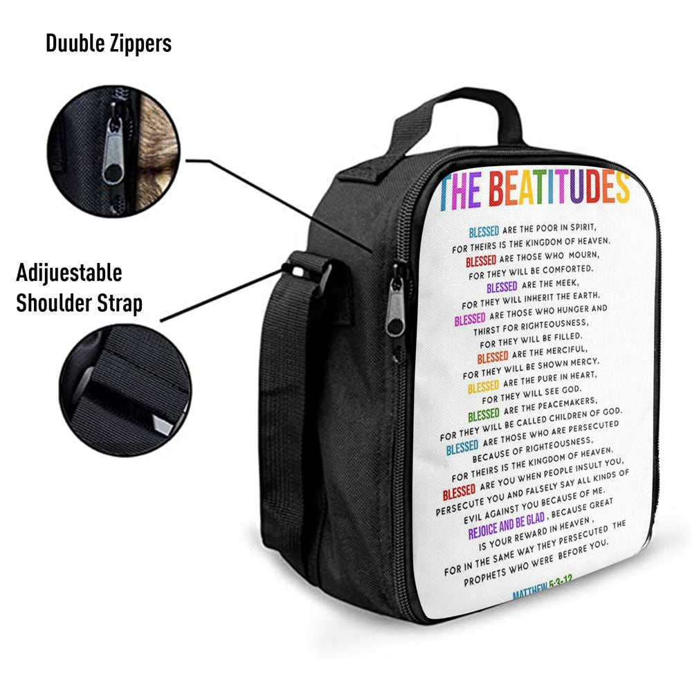 The Beatitudes Lunch Bag For Men And Women, Spiritual Christian Lunch Box For School, Work