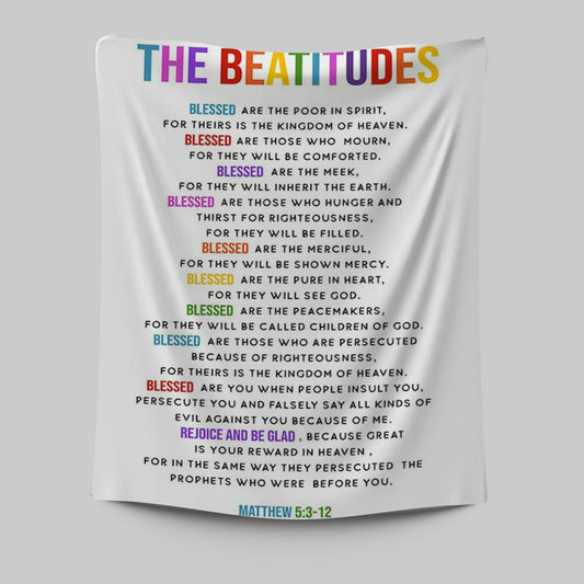 The Beatitudes Tapestry Wall Art - Christian Tapestries Wall Art Decor