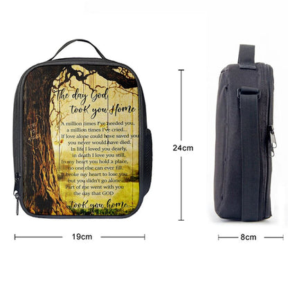 The Day God Took You Home Lunch Bag For Men And Women - Love God Forever, Spiritual Christian Lunch Box For School, Work