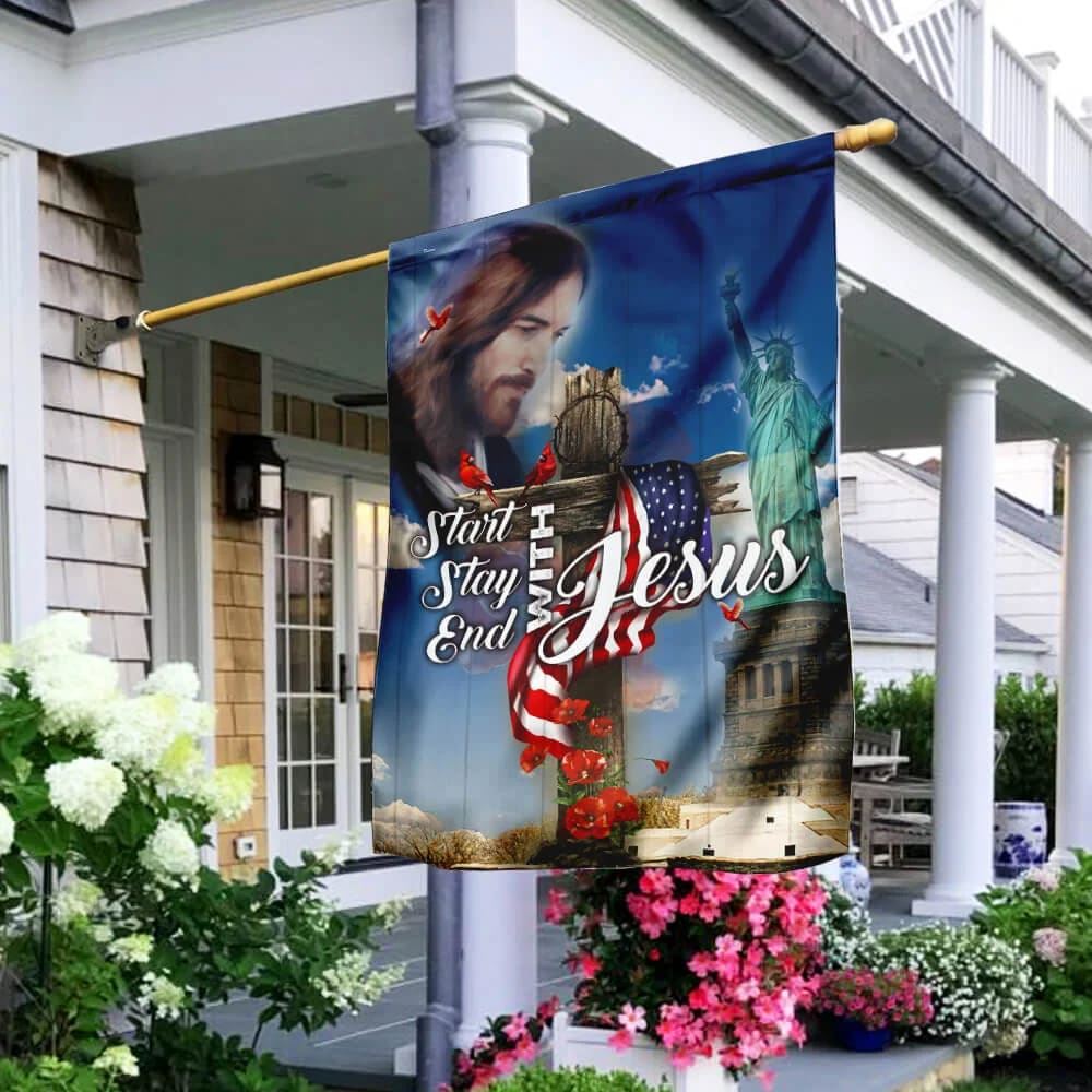 The Day Of Jesus House Flag, Outdoor Religious Flags, Christian Flag, Scripture Flag, Garden Banner