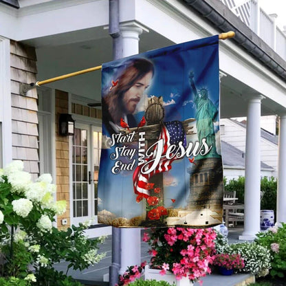 The Day Of Jesus House Flag, Outdoor Religious Flags, Christian Flag, Scripture Flag, Garden Banner