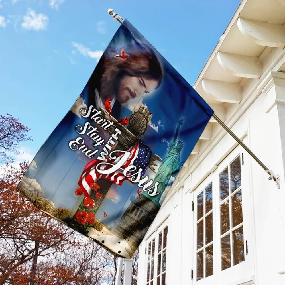 The Day Of Jesus House Flag, Outdoor Religious Flags, Christian Flag, Scripture Flag, Garden Banner