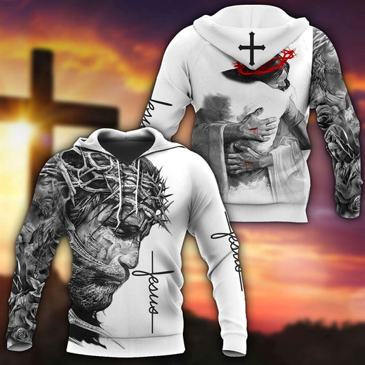 The Embrace Of God 3D Hoodie For Man And Women, Jesus Printed 3D Hoodie