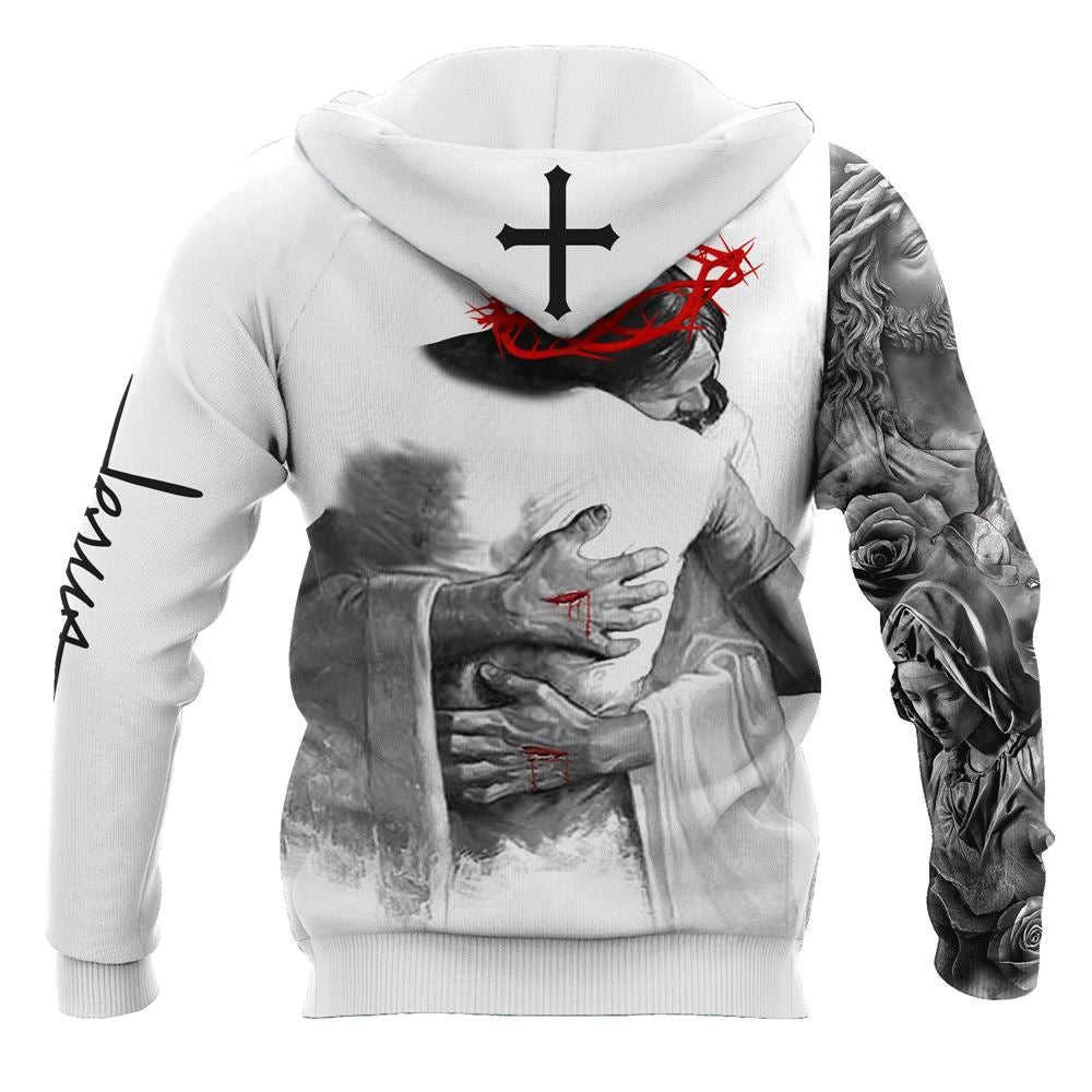 The Embrace Of God 3D Hoodie For Man And Women, Jesus Printed 3D Hoodie