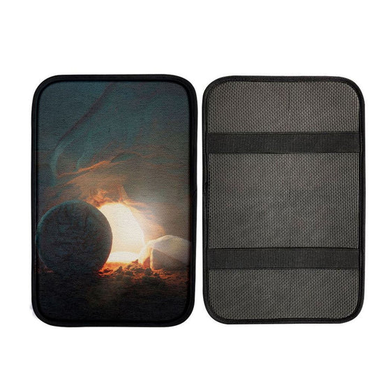 The Empty Tomb Car Armrest Pad Pictures - Car Armrest Pad Easter Car Armrest Pad, Bible Verse Car Interior Accessories