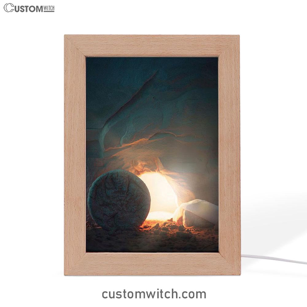 The Empty Tomb Easter Frame Lamp Pictures - Christian Night Light - Christian Home Decor