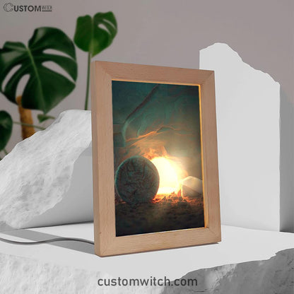 The Empty Tomb Frame Lamp Pictures - Christian Art - Frame Lamp Easter Decor