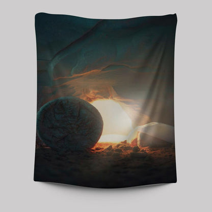 The Empty Tomb Tapestry Pictures - Christian Wall Art - Tapestry Easter Wall Decor