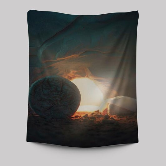 The Empty Tomb Tapestry Pictures - Christian Wall Art - Tapestry Easter Wall Decor