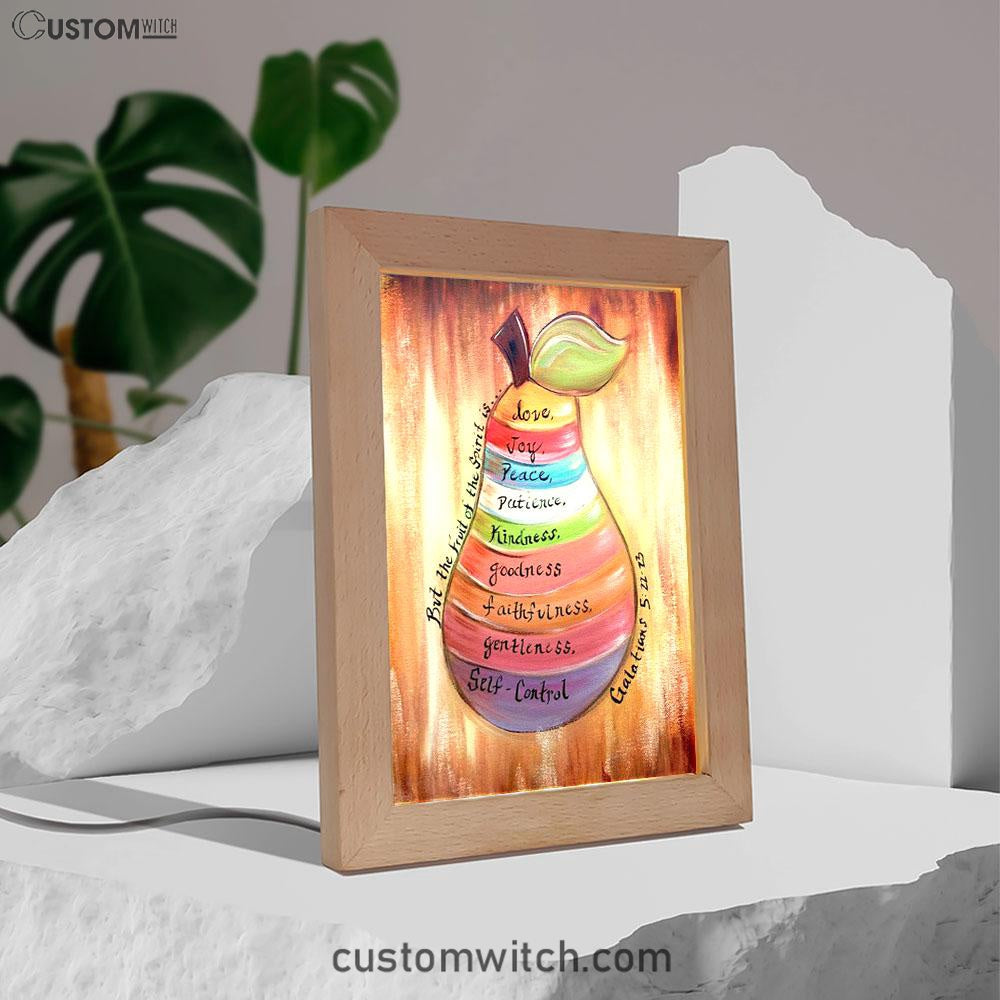 The Fruit Of The Spirit Galatians 5 22 23 Frame Lamp Art - Christian Night Light Decor