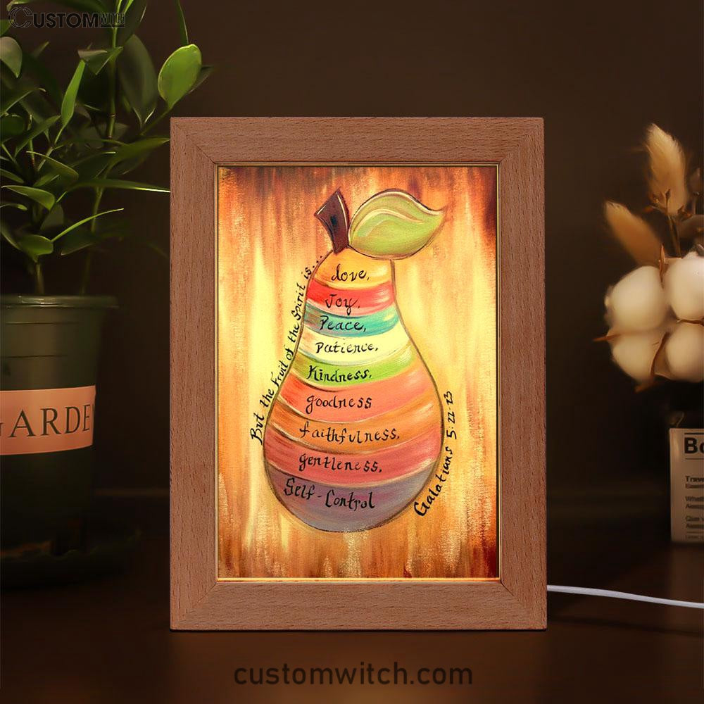 The Fruit Of The Spirit Galatians 5 22 23 Frame Lamp Art - Christian Night Light Decor