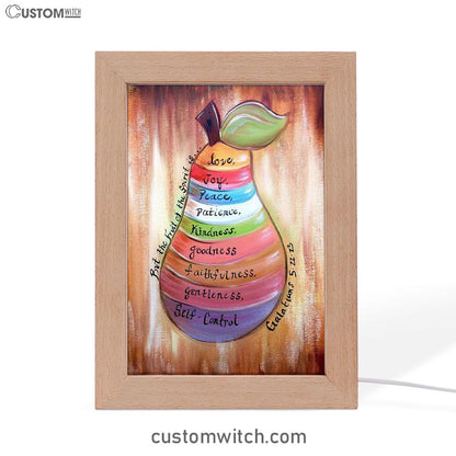 The Fruit Of The Spirit Galatians 5 22 23 Frame Lamp Art - Christian Night Light Decor