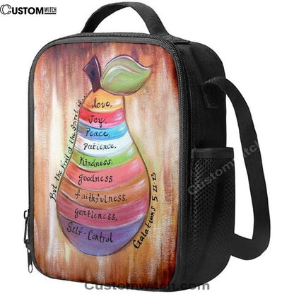 The Fruit Of The Spirit Galatians 5 22 23 Lunch Bag For Men And Women, Spiritual Christian Lunch Box For School, Work